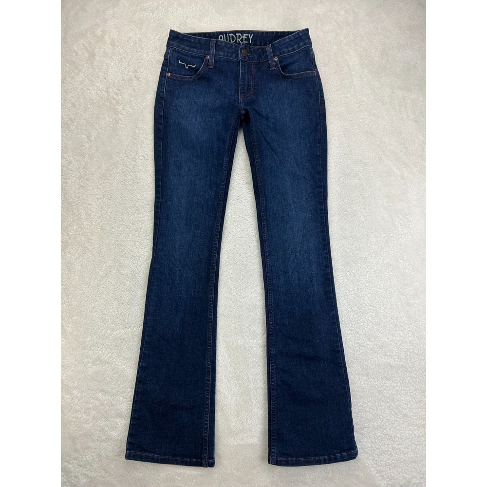 Kimes Ranch Audrey Bootcut Jeans Womens 0x32 Dark Blue Stretch Classic Low Rise